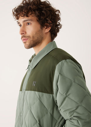 The Skyline Collared Jacket in Agave Green