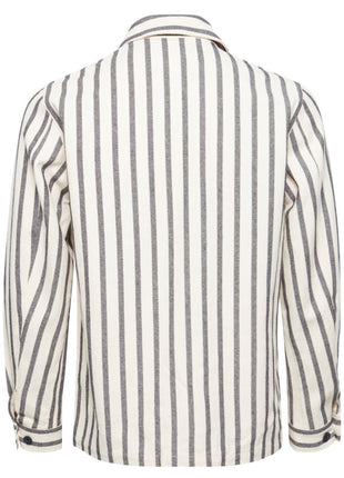 August 0077 Thick Pin Stripe Overshirt