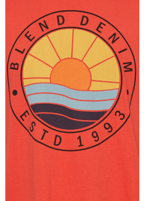 Tee With Large Sunset Graphic