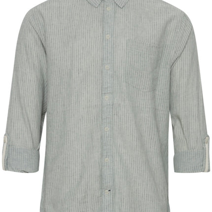 Linen Mix Shirt With Pinstripe