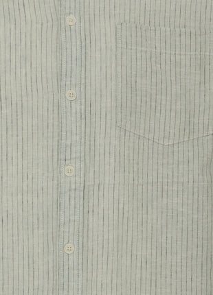 Linen Mix Shirt With Pinstripe