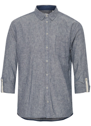 Linen Mix Shirt With Pinstripe