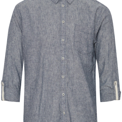 Linen Mix Shirt With Pinstripe