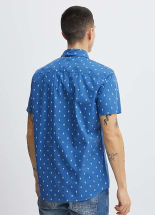 Short Sleeve Shirt with Contrast Triangles