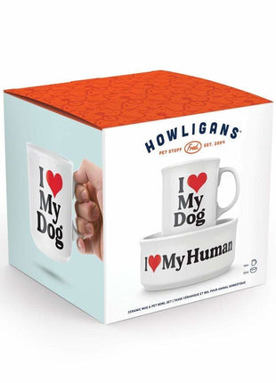 Howligans - Heart Dog - Mug + Dog Bowl