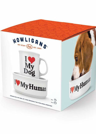 Howligans - Heart Dog - Mug + Dog Bowl