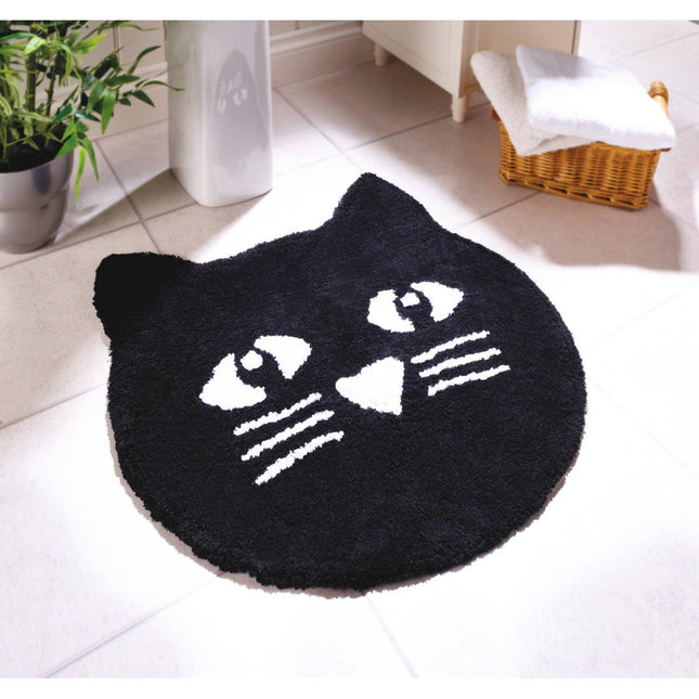 Black Cat Bath Mat