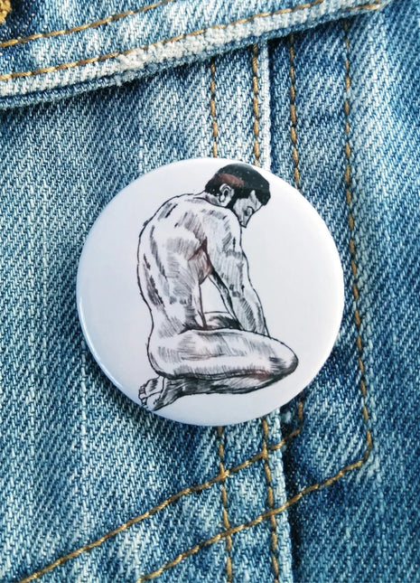 Kneeling Side View Pin - MIVOart