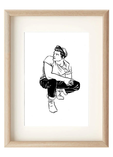 Crouching Guy print - MIVOart