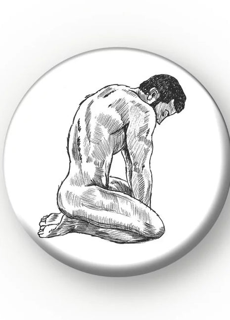 Kneeling Side View Pin - MIVOart