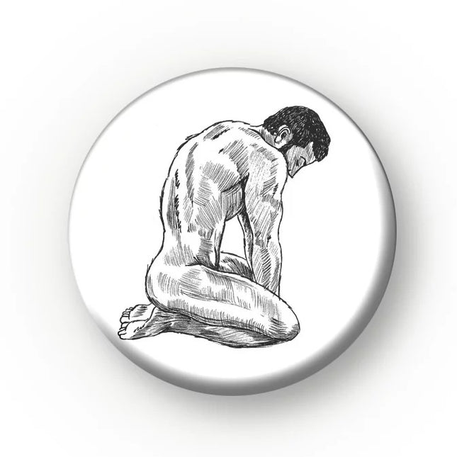 Kneeling Side View Pin - MIVOart