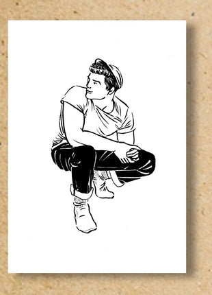 Crouching Guy print - MIVOart