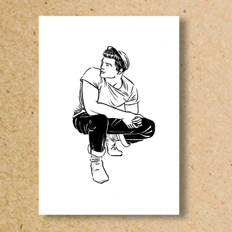 Crouching Guy print - MIVOart