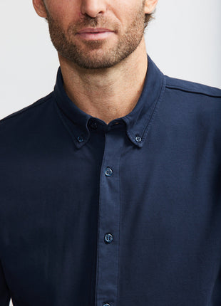 Long Sleeve Jersey Button-Up Shirt