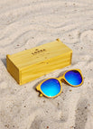 Yellowheart Wood / Aqua Blue