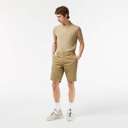 Slim Fit Stretch Cotton Bermuda Shorts