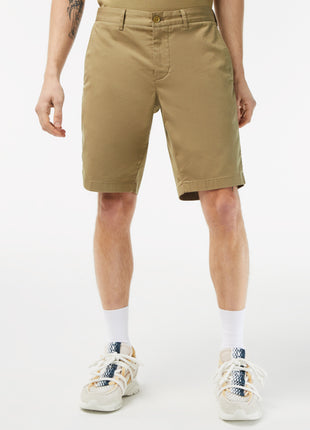 Slim Fit Stretch Cotton Bermuda Shorts