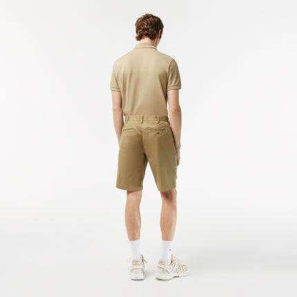 Slim Fit Stretch Cotton Bermuda Shorts