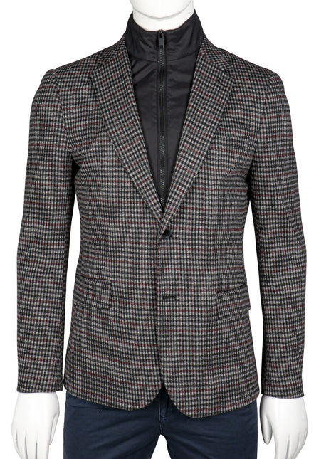 Notch Lapel Blazer With Removable Vest