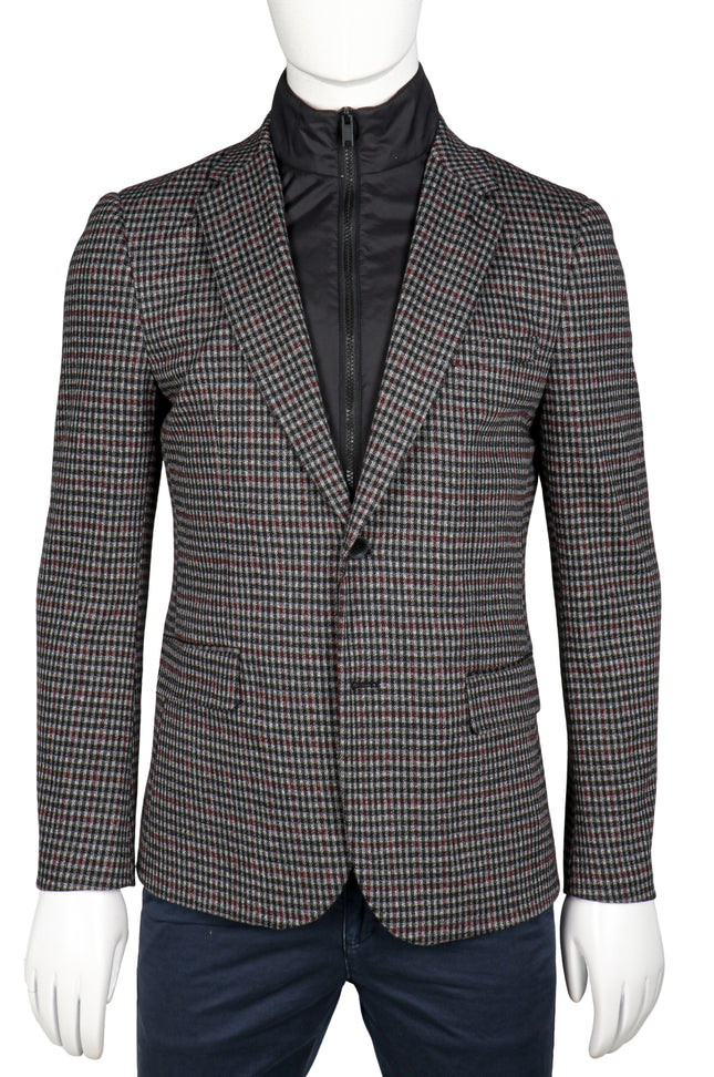 Notch Lapel Blazer With Removable Vest