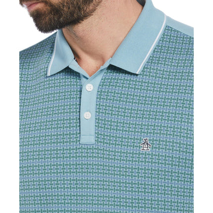 Jacquard Front Basket Weave Pattern Polo