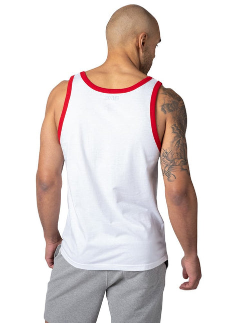 Logo Ringer Tank Top - White/Red