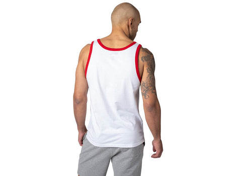 Logo Ringer Tank Top - White/Red