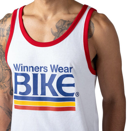 Logo Ringer Tank Top - White/Red