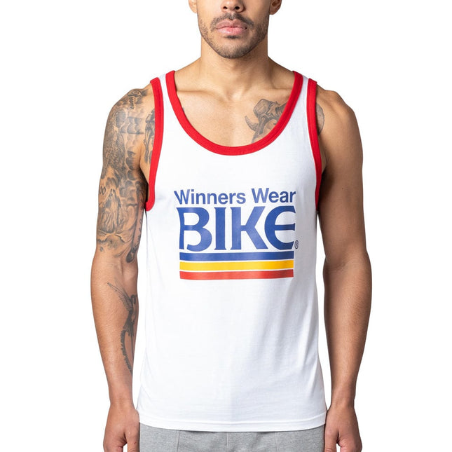 Logo Ringer Tank Top - White/Red