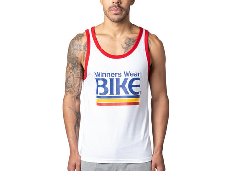 Logo Ringer Tank Top - White/Red