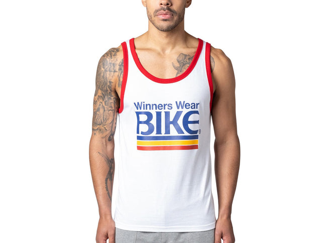 Logo Ringer Tank Top - White/Red