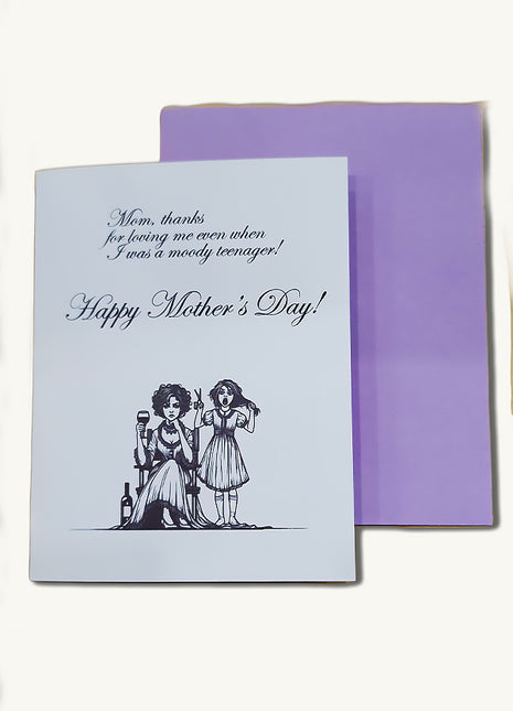 Moody Teenager - Mother's Day Greeting Card
