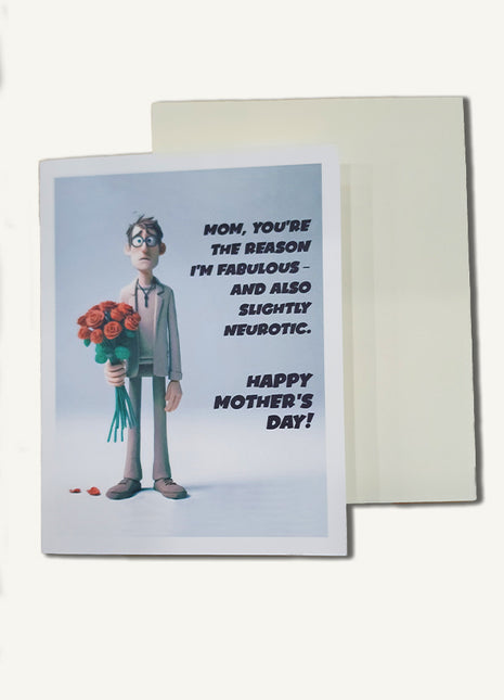 Neurotic Son - Mother's Day Greeting Card