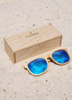 Maple Wood / Aqua Blue