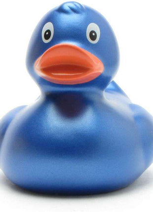 Sara Blue Metallic Rubber Duck
