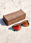 Wenge Wood With Flame Red Lenses