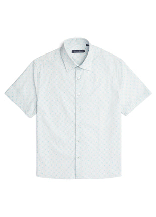 Button Down Shirt With Squares Print