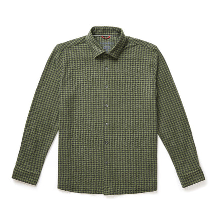 Green Houndstooth Jersey Shirt