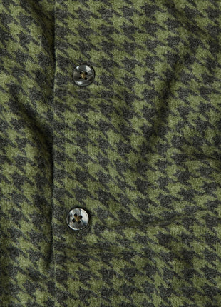 Green Houndstooth Jersey Shirt