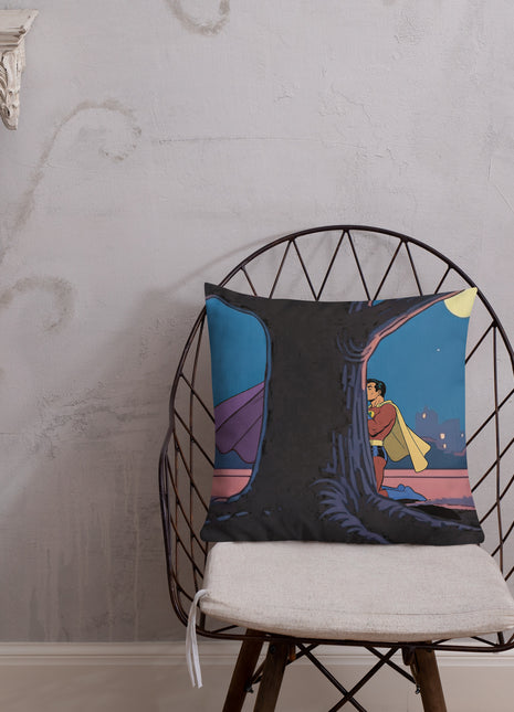 Superhero Night In The Park - Square Throw Pillow