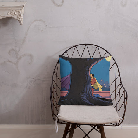 Superhero Night In The Park - Square Throw Pillow
