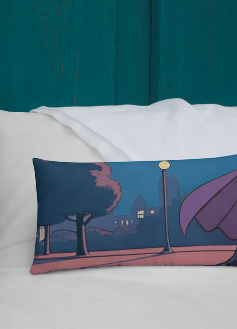 Superhero Night In The Park - Rectangular Throw Pillow