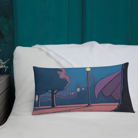 Superhero Night In The Park - Rectangular Throw Pillow
