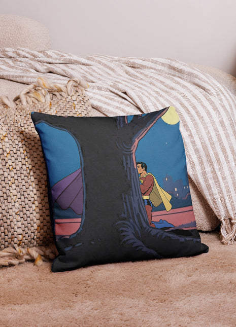 Superhero Night In The Park - Square Throw Pillow Case