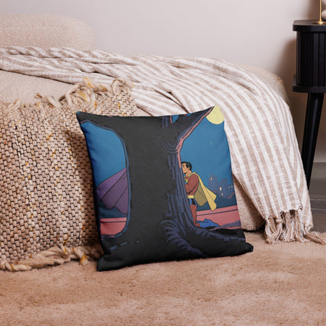 Superhero Night In The Park - Square Throw Pillow Case