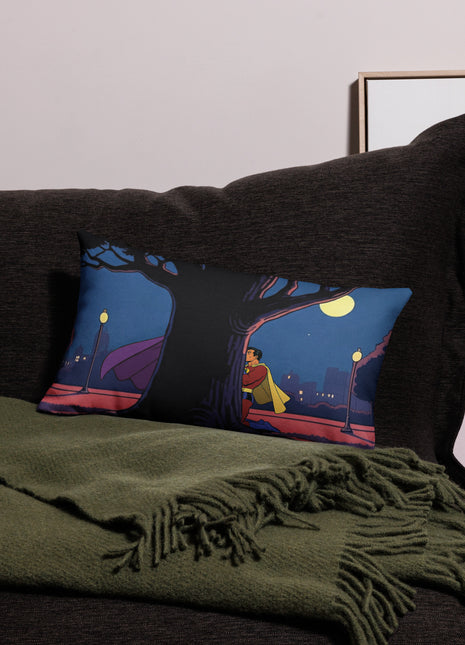 Superhero Night In The Park - Rectangular Throw Pillow Case