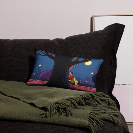 Superhero Night In The Park - Rectangular Throw Pillow Case