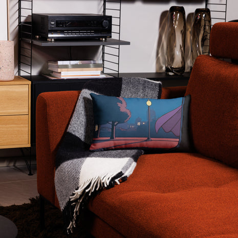 Superhero Night In The Park (left side of image) - Rectangular Throw Pillow Case
