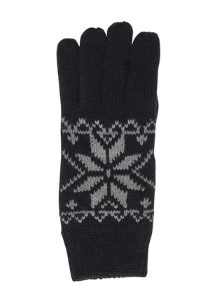 Knitted Gloves With Nordic Patterm