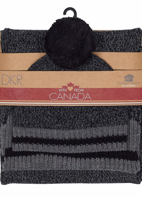 Salt and Pepper Hat and Scarf Combo Pack